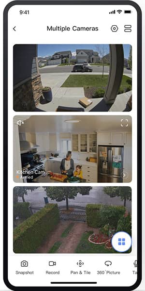 Выбор камеры в приложении EZVIZ