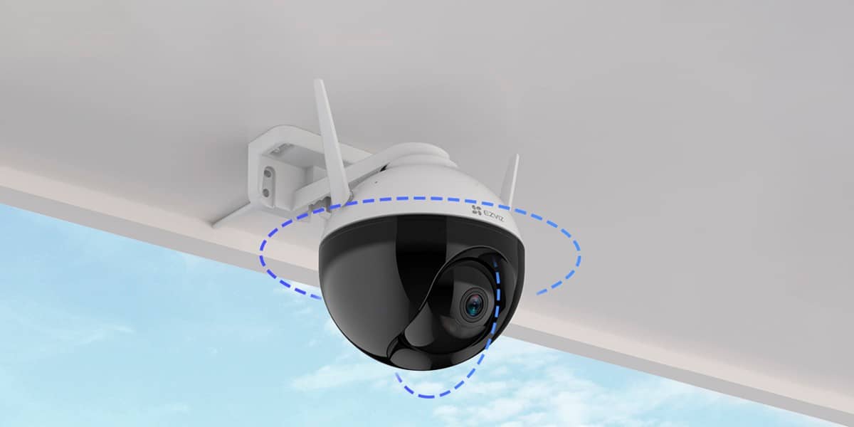 Поворотная наружная камера видеонаблюдения