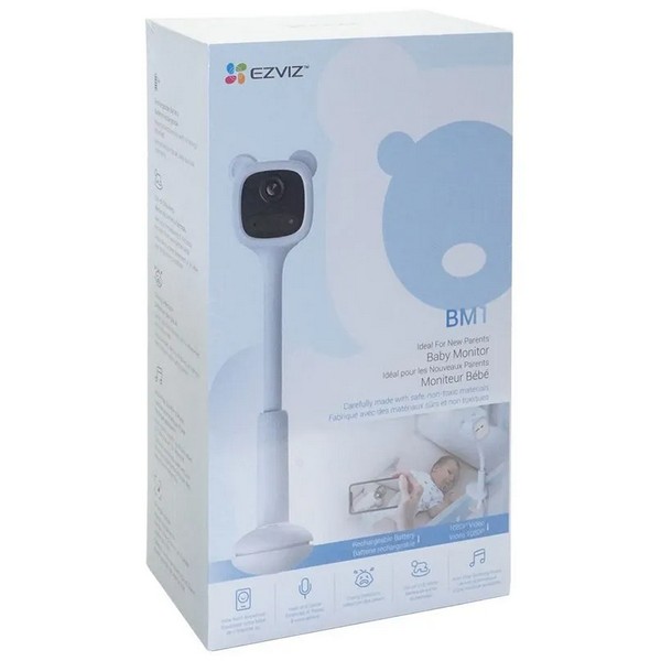 Видеоняня EZVIZ BM1 (голубой мишка), коробка