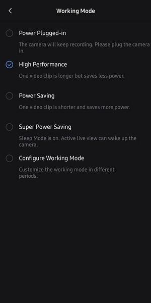 EZVIZ CB2, рабочий режим