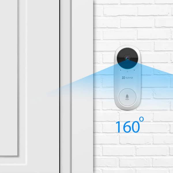 EZVIZ DB2C, угол обзора в 160°