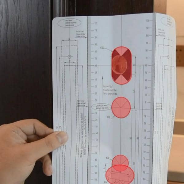EZVIZ DL05, разметка отверстий