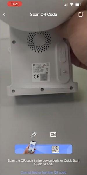 EZVIZ EB8 4G, сканирование QR-кода