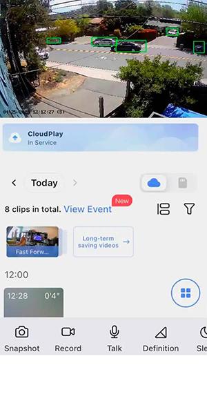 EZVIZ H3 2K, просмотр записей в приложении