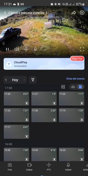 EZVIZ H8c, просмотр через приложение