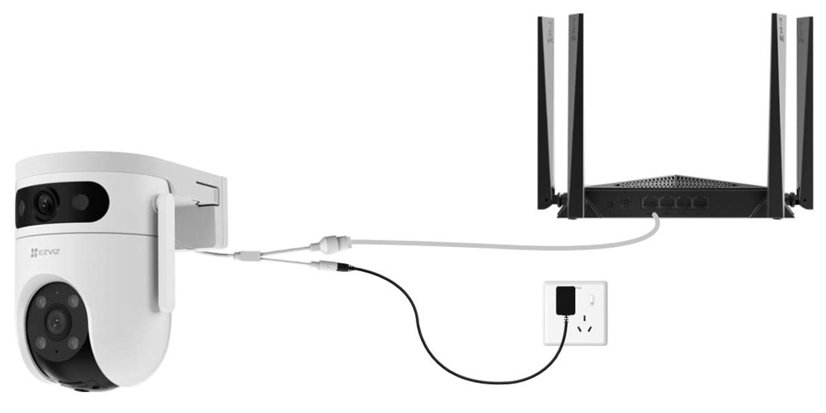 EZVIZ H9c, проводное подключение