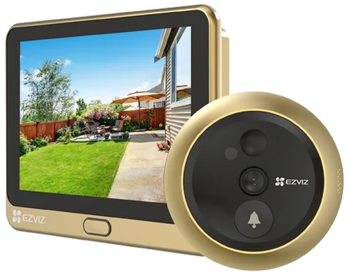 Беспроводной Wi-Fi видеоглазок EZVIZ DP2C Gold 2 Мп (2 мм)