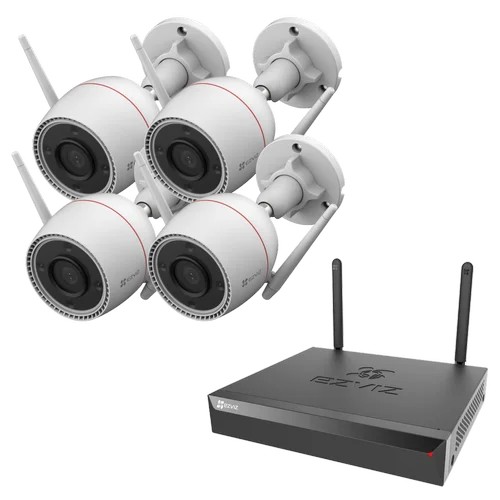 Комплект 4 уличные IP камеры EZVIZ H3c 4 Мп (2,8 мм) с видеорегистратором X5S