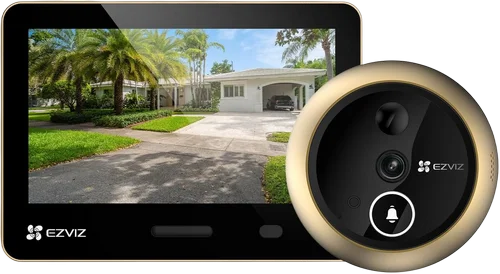 Беспроводной Wi-Fi видеоглазок EZVIZ EP4 Gold 4K 8 Мп (2 мм)