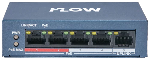 Неуправляемый PoE-коммутатор 4 порта iFLOW F-SW-EU205POE-V/L