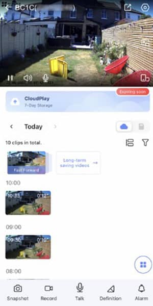 EZVIZ BC1C, просмотр в реальном времени