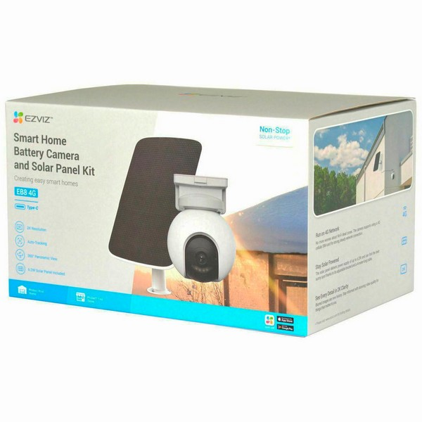 EZVIZ EB8 4G, комплект с солнечной панелью