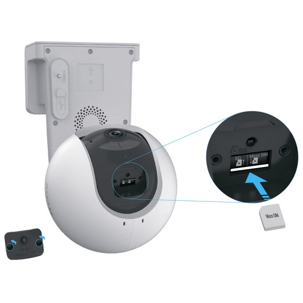 EZVIZ EB8 4G, установка сим карты