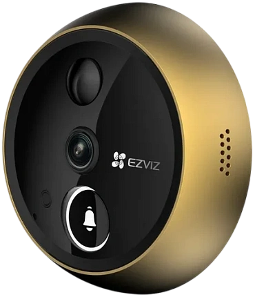 Беспроводной Wi-Fi видеоглазок EZVIZ EP4 Gold 4K 8 Мп (2 мм)