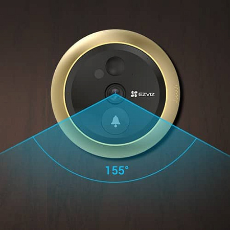 Беспроводной Wi-Fi видеоглазок EZVIZ DP2C Gold 2 Мп (2 мм)