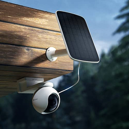 Комплект уличная поворотная IP камера EZVIZ EB8 4G 2K 3 Мп (4 мм) с солнечной панелью