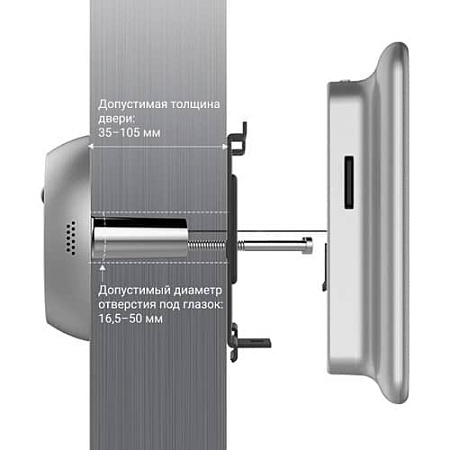 Беспроводной Wi-Fi видеоглазок EZVIZ DP2C 2 Мп (2 мм)