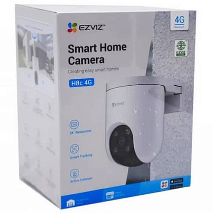 Уличная поворотная IP камера с сим картой EZVIZ H8c 4G 2K 3 Мп (4 мм)