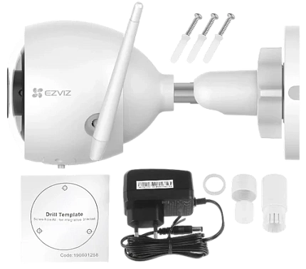 Wi-Fi уличная IP камера EZVIZ H3 2K 3 Мп (2,8 мм)