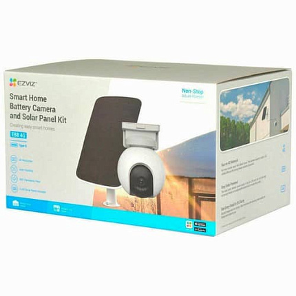 Комплект уличная поворотная IP камера EZVIZ EB8 4G 2K 3 Мп (4 мм) с солнечной панелью