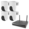 Комплект 4 уличные поворотные IP камеры EZVIZ H8c Pro 3K 5 Мп (4 мм) с видеорегистратором X5S