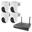 Комплект 4 уличные поворотные IP камеры EZVIZ H8c Pro 3K 5 Мп (4 мм) с видеорегистратором X5S