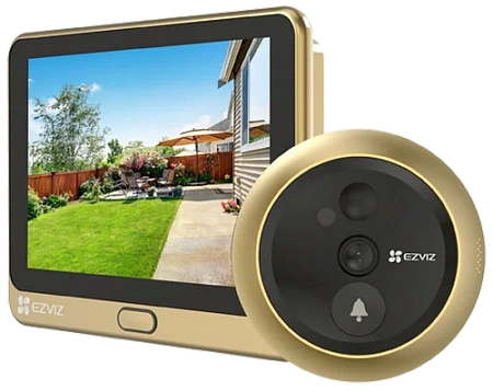 Беспроводной Wi-Fi видеоглазок EZVIZ DP2C Gold 2 Мп (2 мм)