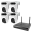 Комплект 4 уличные поворотные IP камеры EZVIZ H9c Dual 3K 5 Мп (2,8 и 6 мм) с видеорегистратором X5S