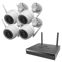 Комплект 4 уличные IP камеры EZVIZ H3c 4 Мп (2,8 мм) с видеорегистратором X5S