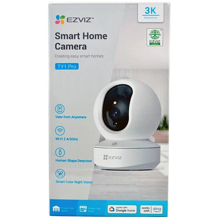 Wi-Fi внутренняя поворотная IP камера EZVIZ TY1 Pro 3K 5 Мп (4 мм)