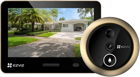 Беспроводной Wi-Fi видеоглазок EZVIZ EP4 Gold 4K 8 Мп (2 мм)