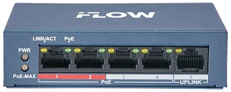 Неуправляемый PoE-коммутатор 4 порта iFLOW F-SW-EU205POE-V/L